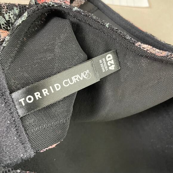 Torrid NWT Lightly Lined Everyday Wire-Free Bra Floral 360° Back Smoothing 42D - Picture 9 of 11